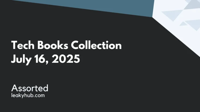Tech Books Collection July 16