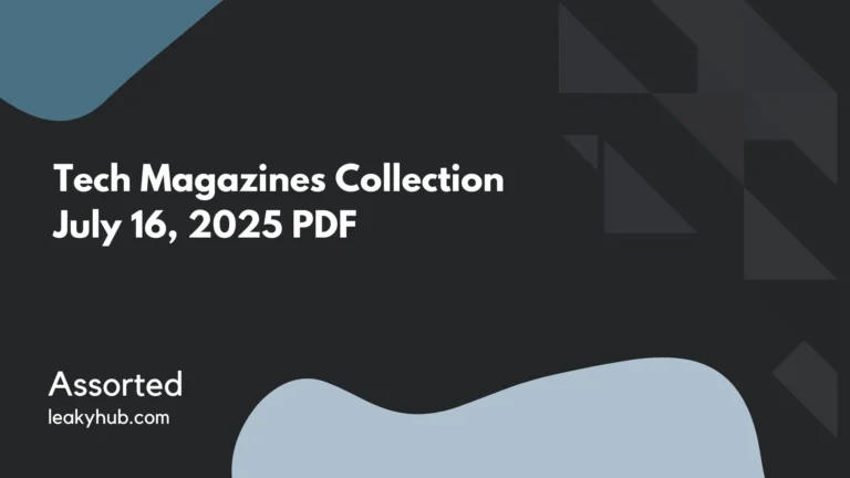 Tech Magazines Collection July 16